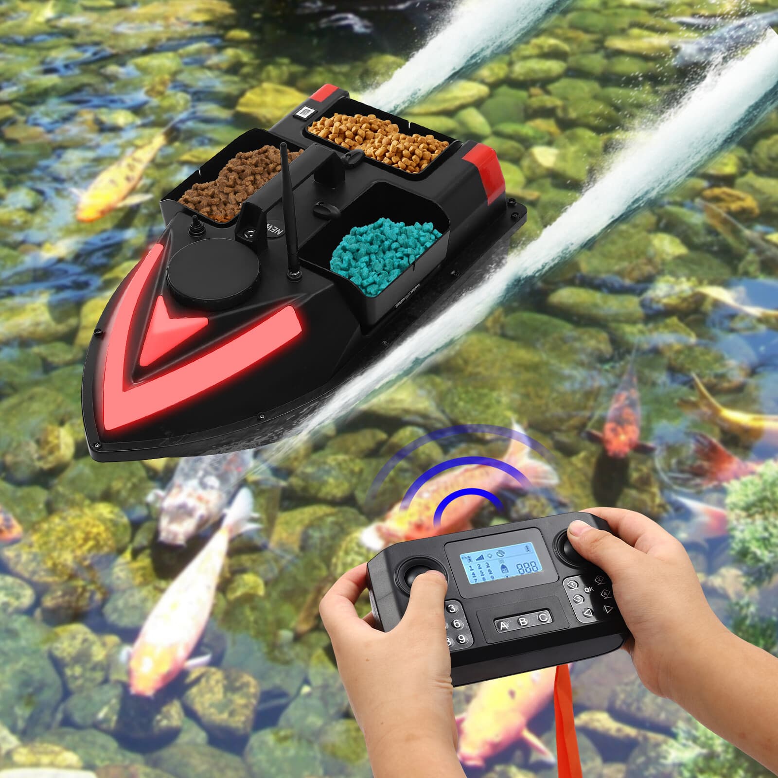 Fishing Bait Boat, GPS Fishing Bait Boat, Bait Boat for Fishing with Remote Cont 3