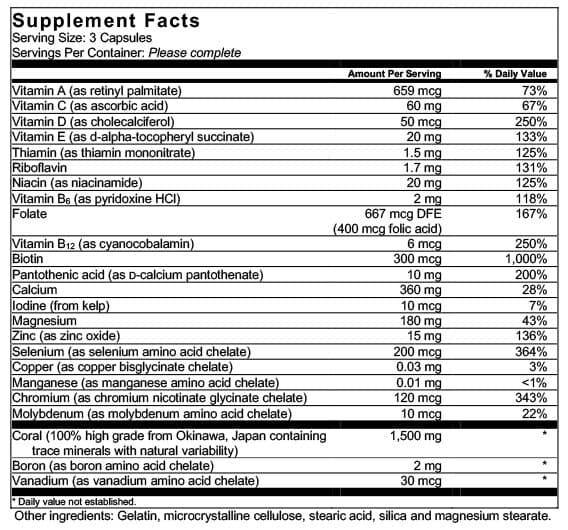 Barefoot Coral Calcium Complete - Bob Barefoot 240 Caps - 1500mg Coral Calcium 2