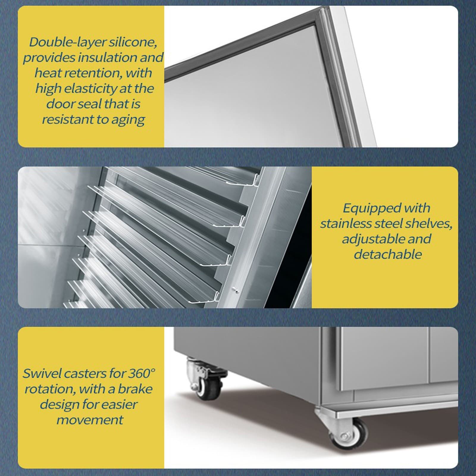 Kolice Commercial 18 trays Baking Proofers, Dough Baking Proofers -15C to +45C 4