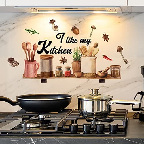 Kitchen Wall Stickers Kitchen Quotes Wall Decals I Like My Kitchen Wall Decals  2