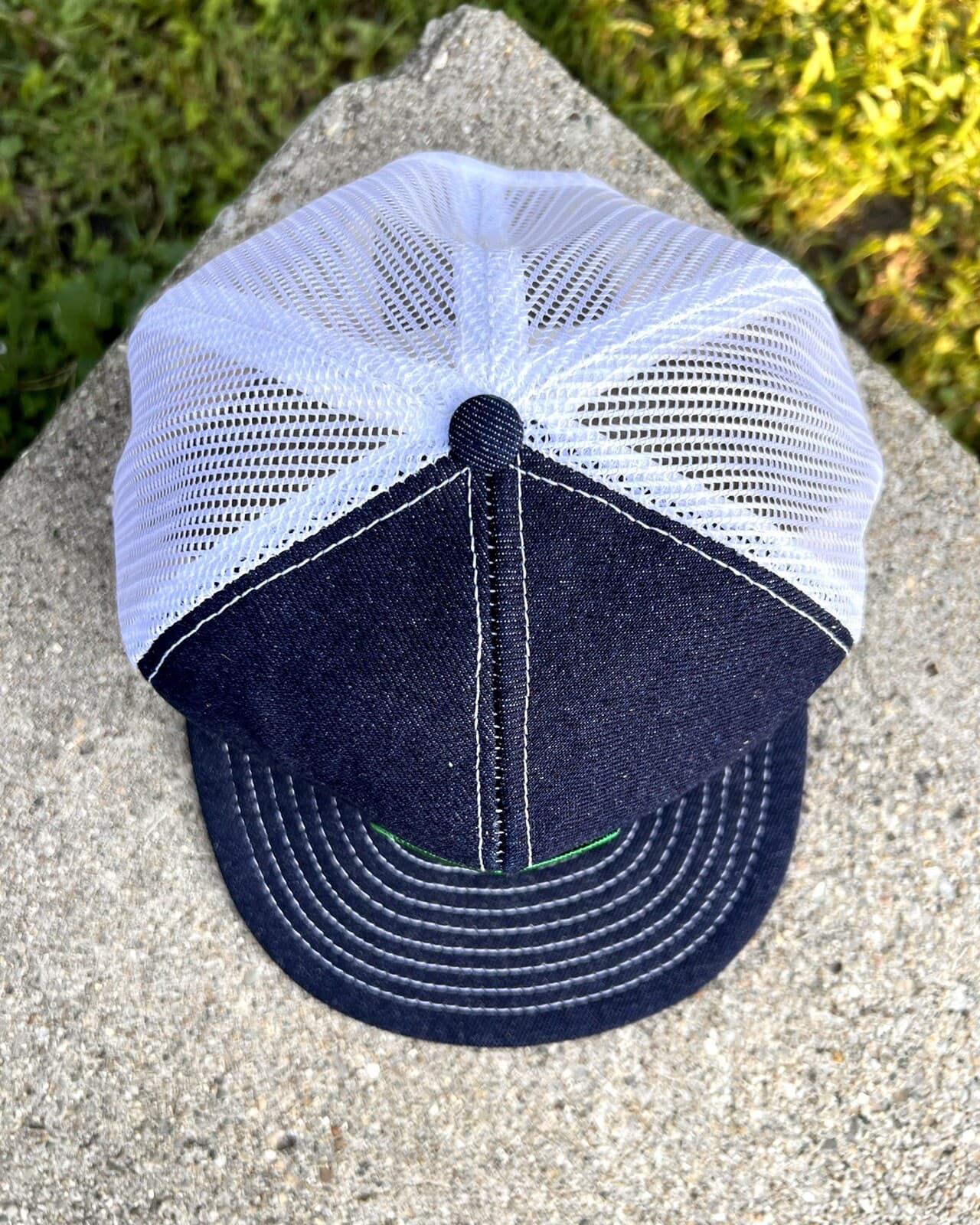 Rare Vintage John Deere Denim White Louisville Trucker Hat USA￼ 4