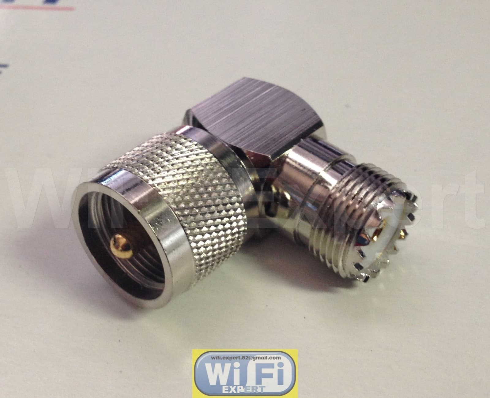 1 x UHF male to female right angle elbow RF adapter PL-259 SO-239 ships from USA