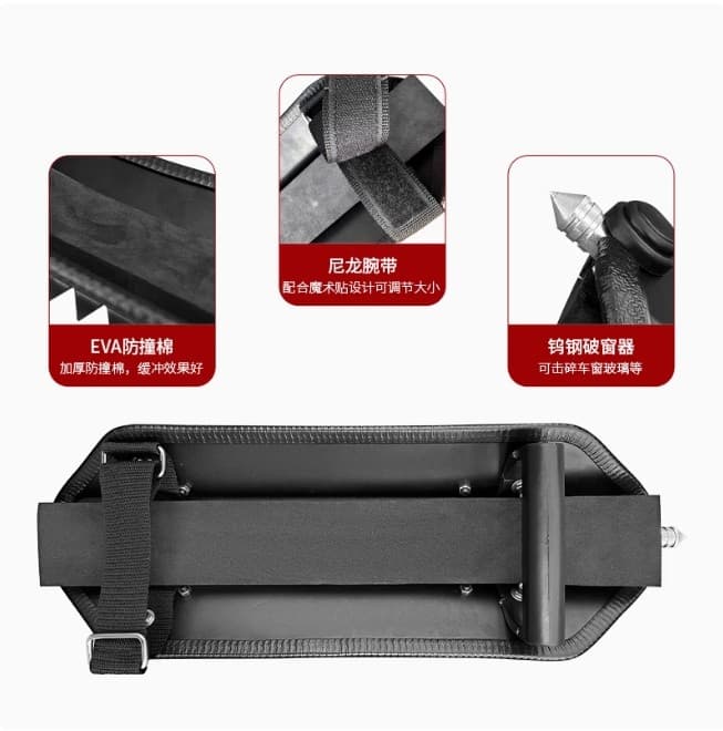 Arm Shield Multifunctional with Serrated Square PC Alloy Riot Aluminium Shield 3