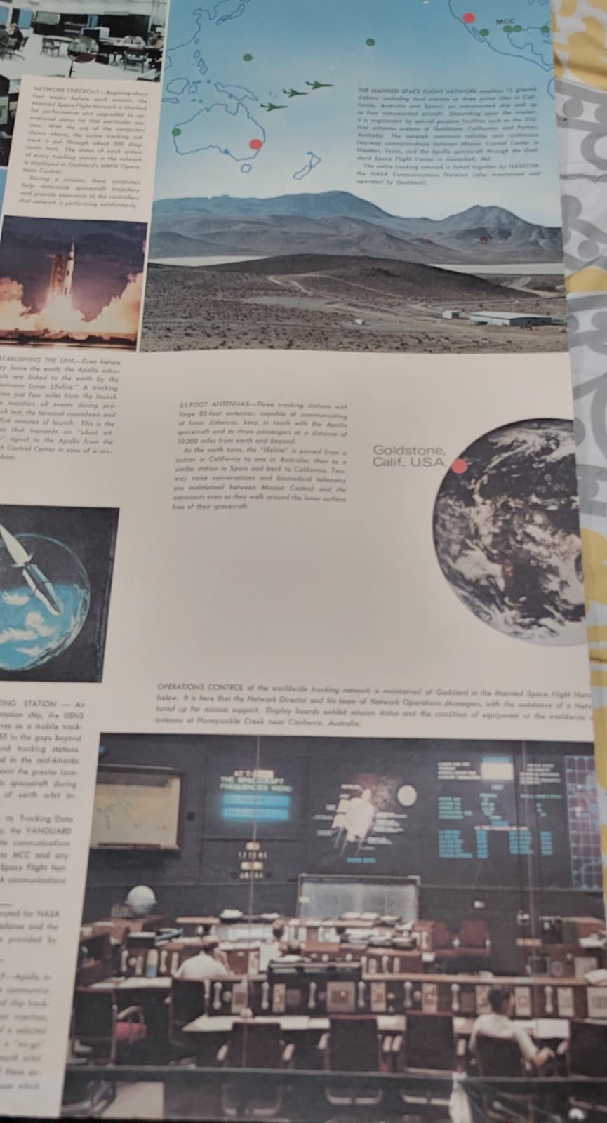 Vintage 1960s NASA “Electronic Lunar Lifeline” Poster – Bendix Apollo Era 2