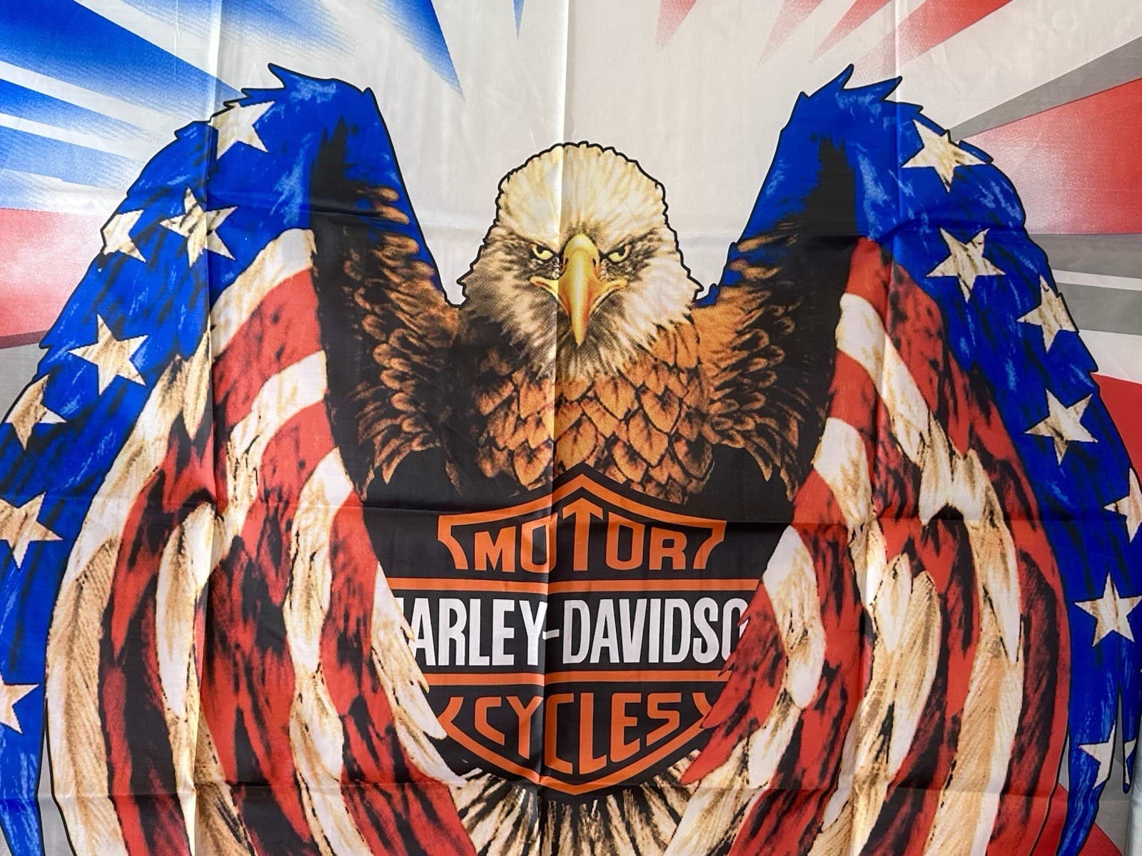 Harley Davidson Eagle Flag USA 3’X5’ 2 Grommets  3