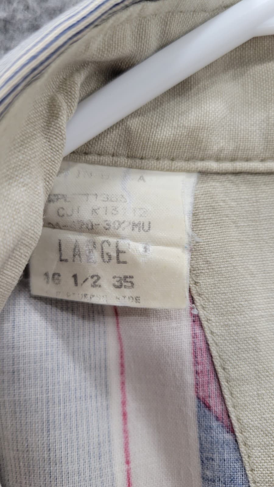 Roper Mens Large 16 1/2 x 35 Long Sleeve Pearl Snap Western Shirt Striped Blue 4