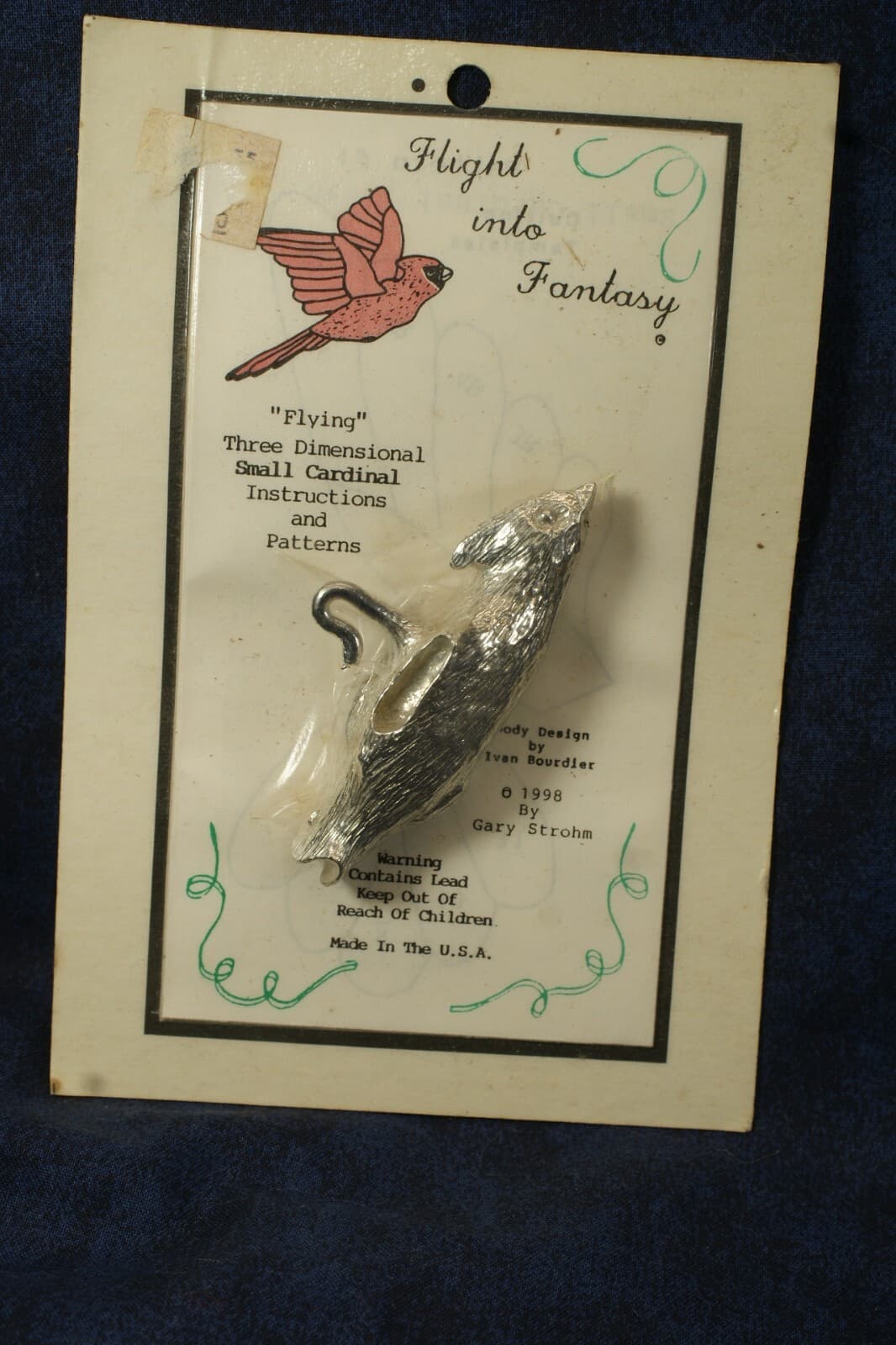 Stained Glass Kit, Flight Into Fantasy, 3D Cardinal Body, Instructions, Pattern 2