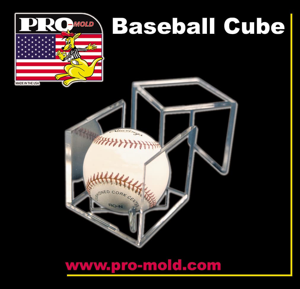 Pro-Mold Baseball Cube IV Square Holder UV Protected Ball Display Case USA Made 4