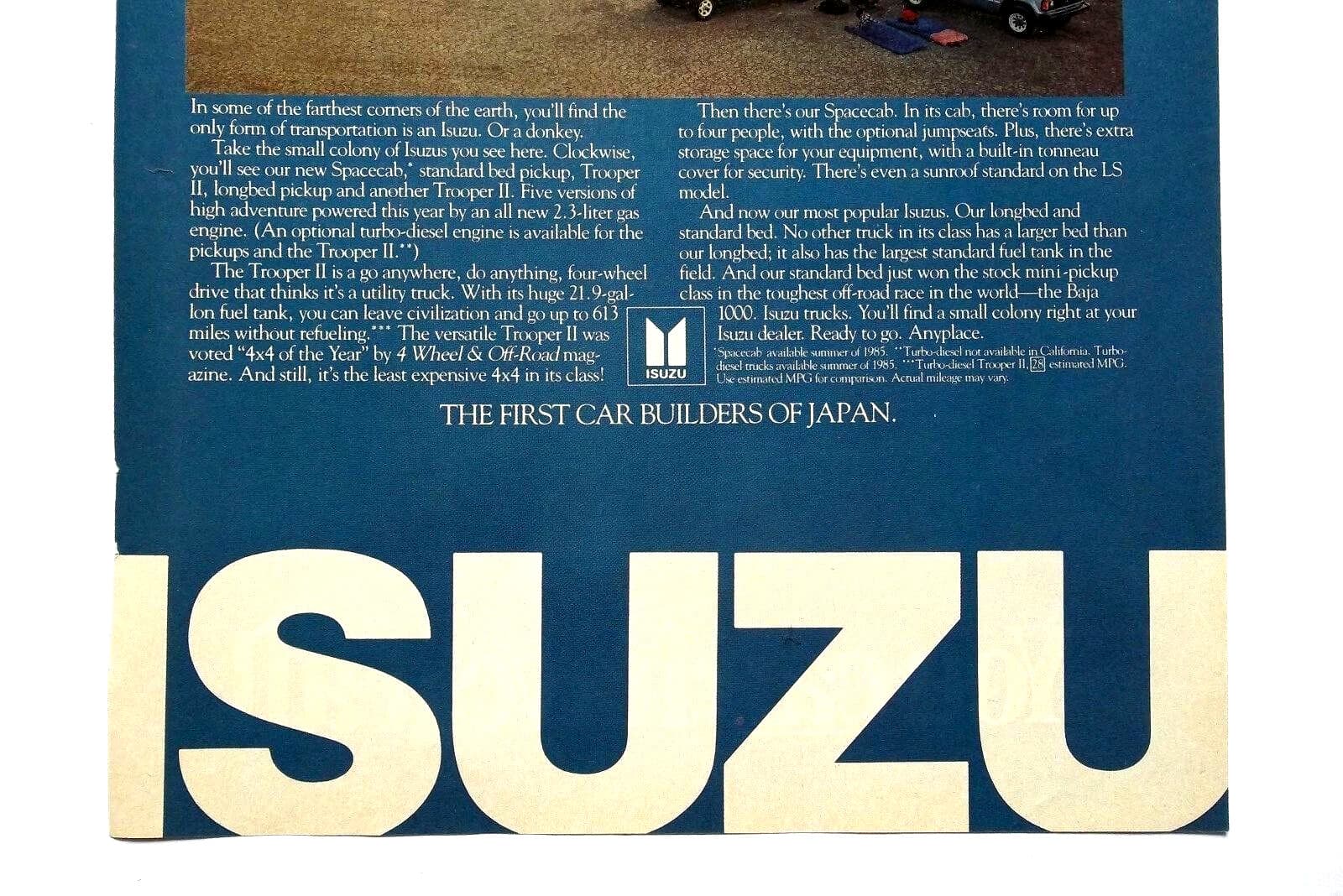 1985 Isuzu Truck Print Ad 3