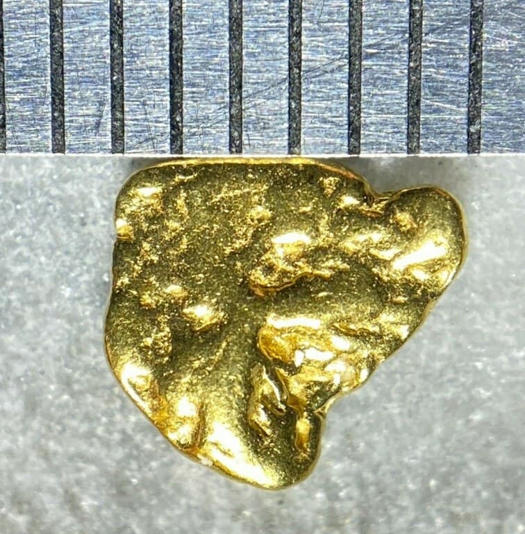 PURE GOLD NUGGET ALASKA YUKON BC NATURAL SMALL ROCK HAND PICKED RAW FINE 22k .3g 3
