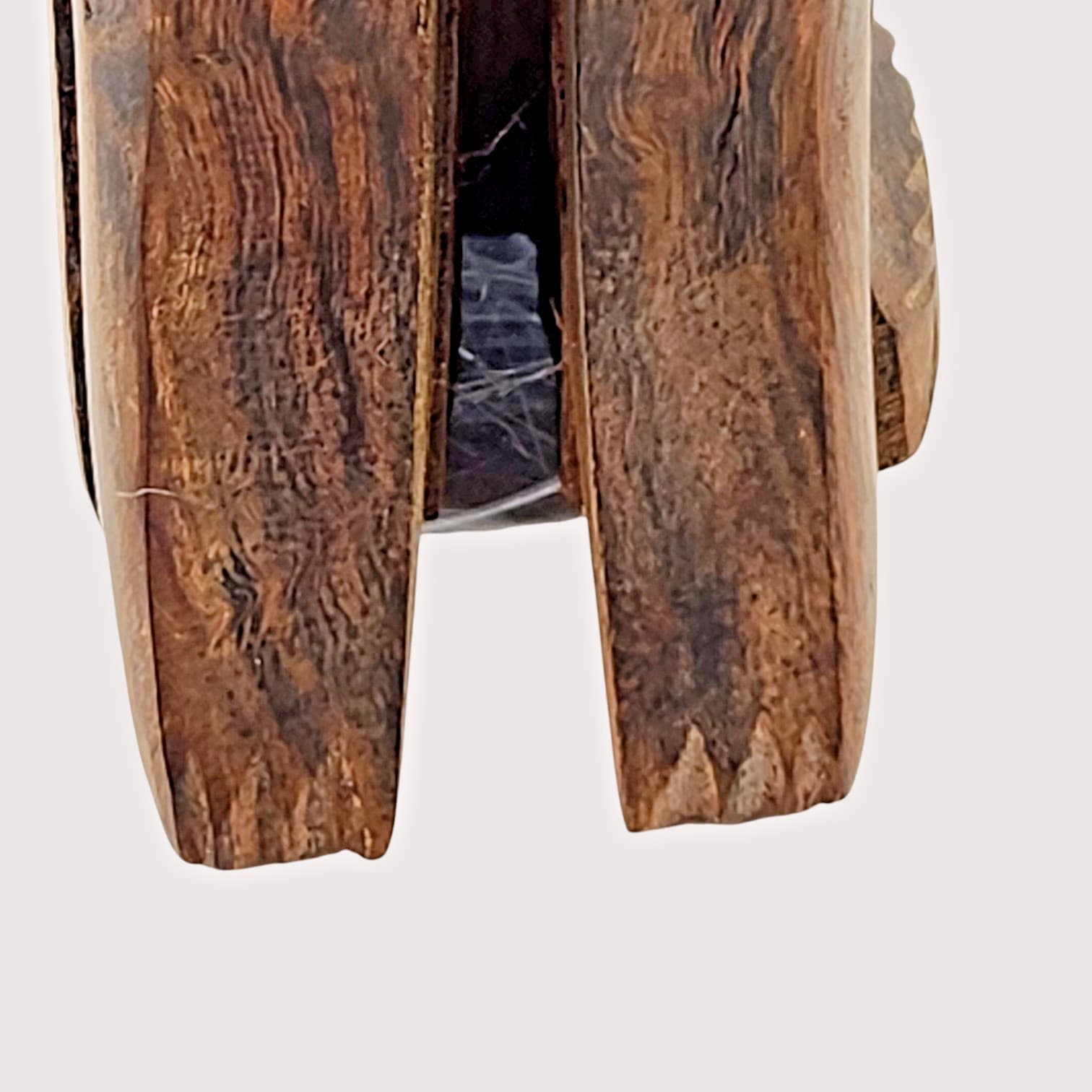 VTG Hand Carved Howling Wolf Figure Ironwood Southwest Seri Indians 8" Sculpture 5