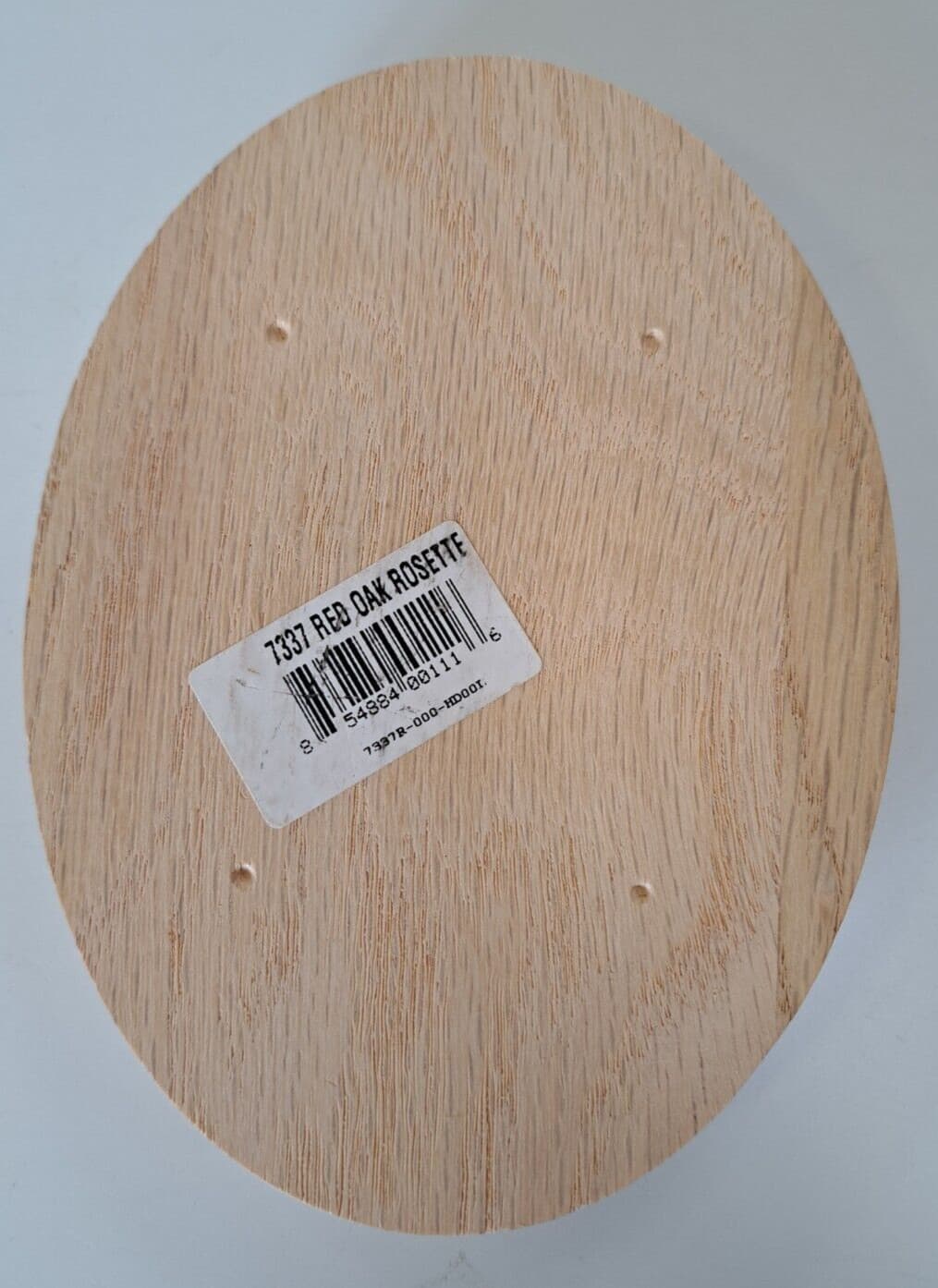 RED OAK WOOD OVAL ROSETTE STAIR PART 5 3/4” X 4 1/4" X 3/4”  #7337 2