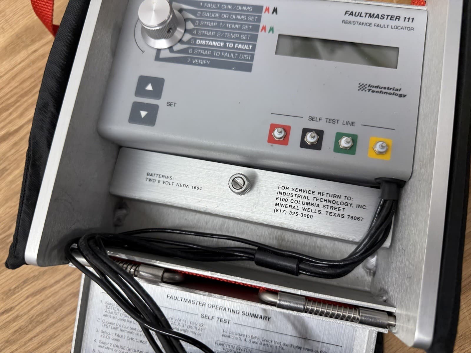 Industrial Tech FAULTMASTER 111 Resistance Fault Locater Fault Master w/Case 5