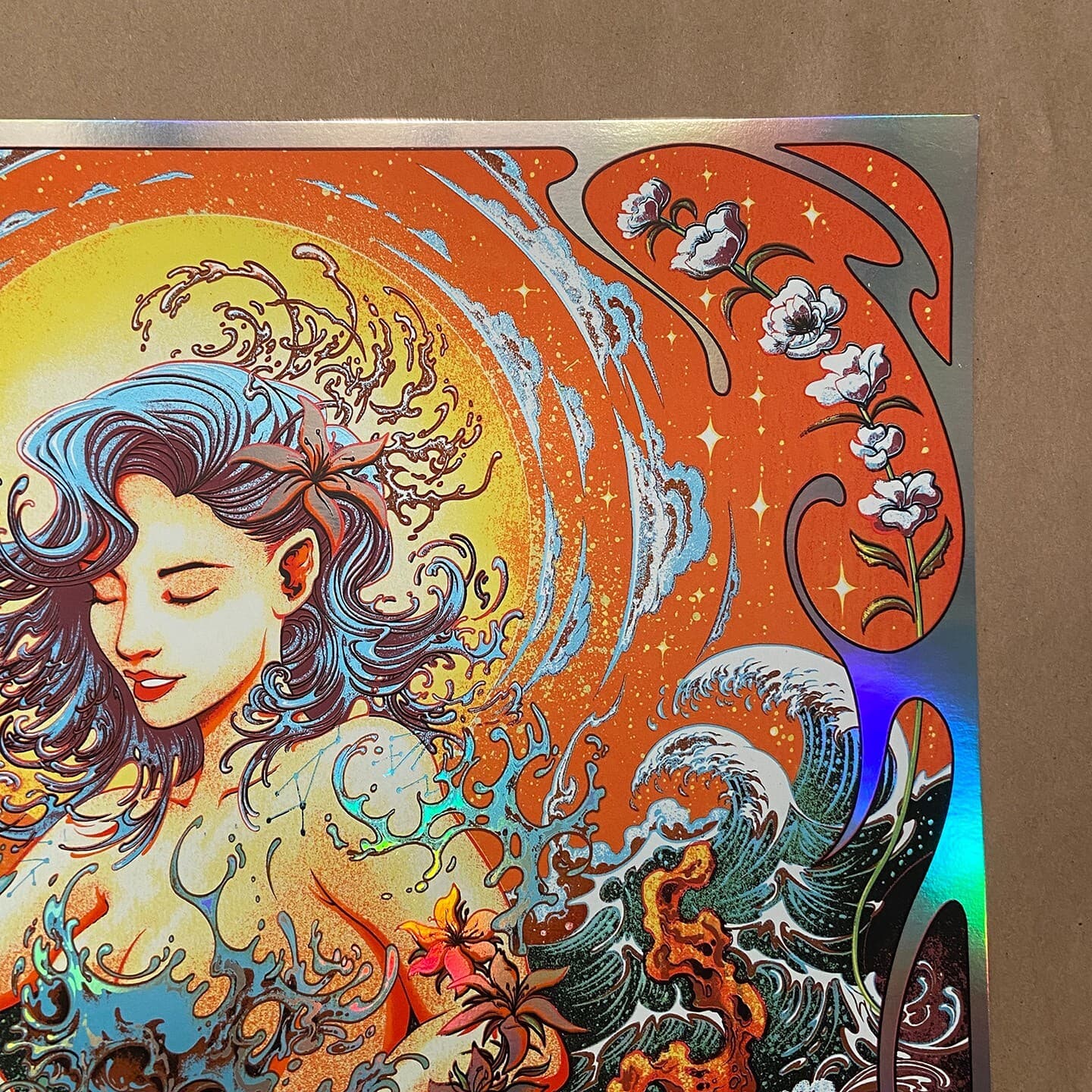 Dave Matthews Band 2021 Crash Into Me Miles Tsang Rainbow Foil Numbered Poster 3