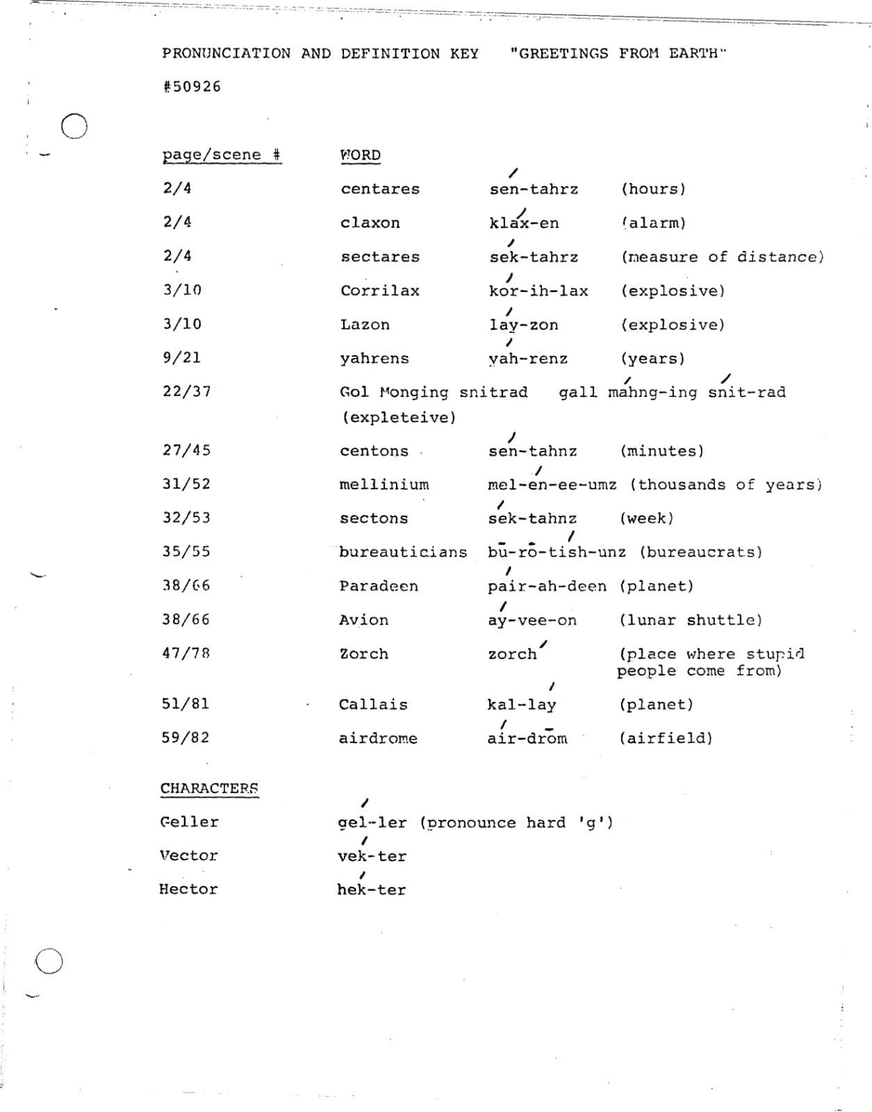 Battlestar Galactica TV Script"Greetings from Earth, Pts I & II" (1979)- Reprint 5