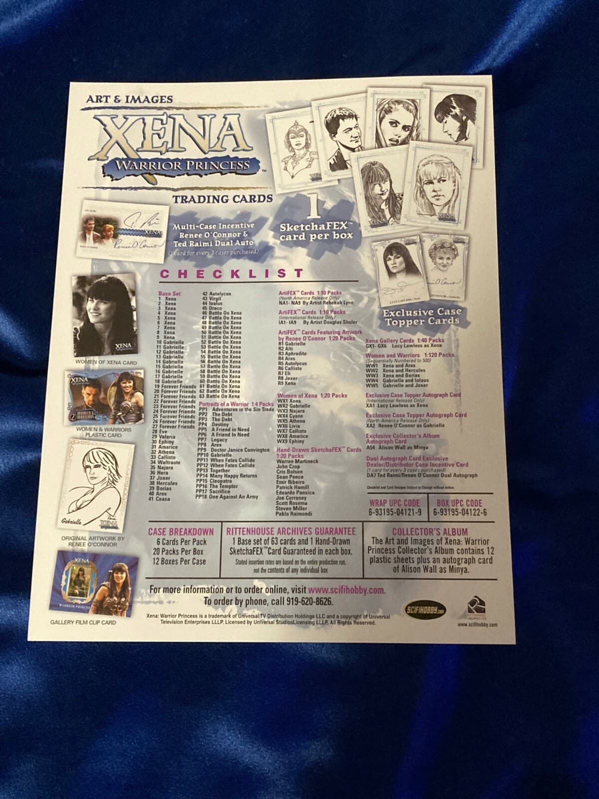 ORIGINAL Rittenhouse Art & Images Xena Trading Cards Promo Dealer Sell Sheet 2