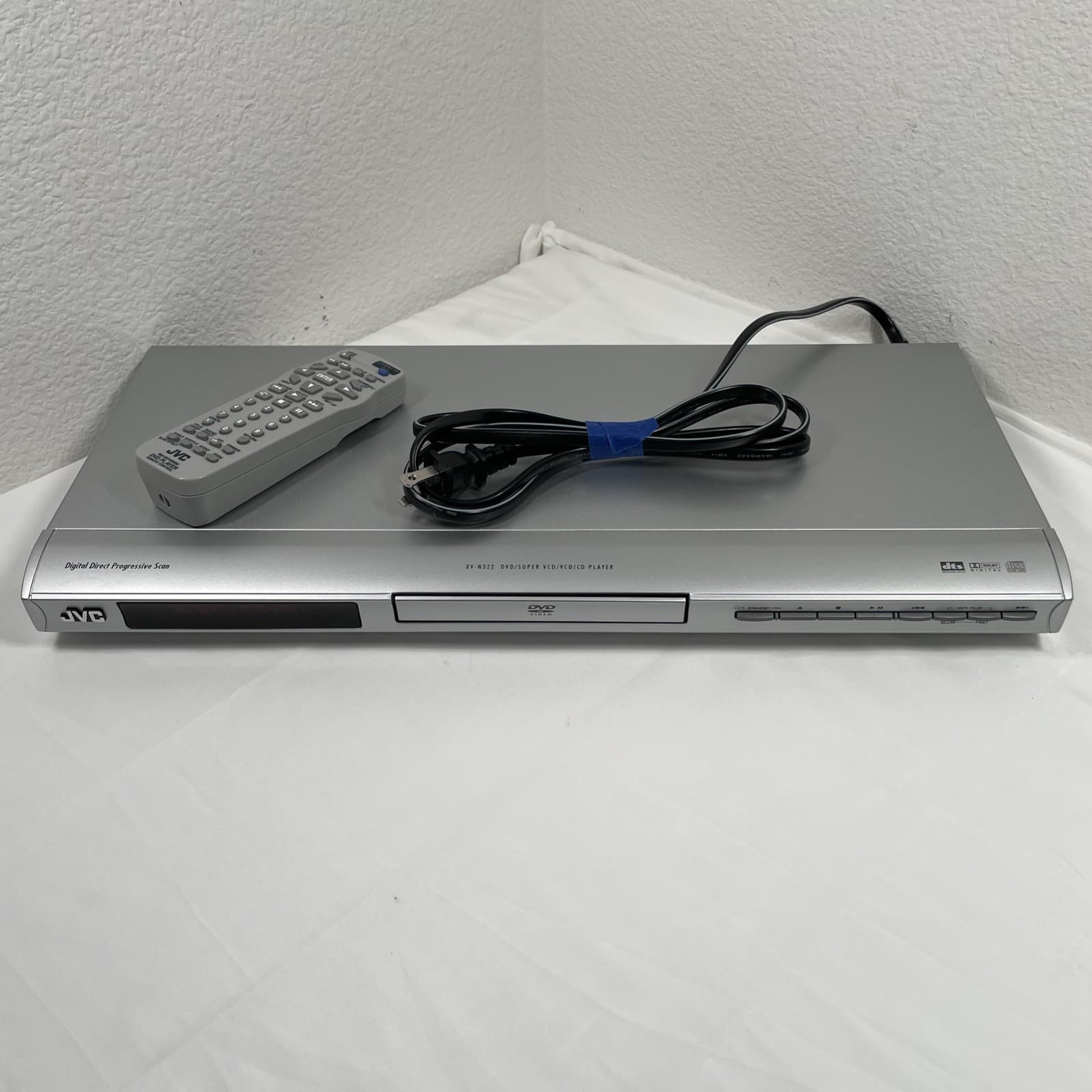 JVC XV-N322 DVD/Super VCD/VCD/CD Player Tested Working with Remote!