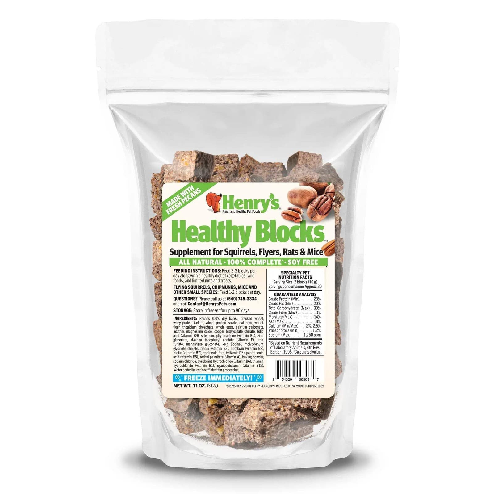 Healthy Blocks - Food for Squirrels, Flying Squirrels, and Chipmunks