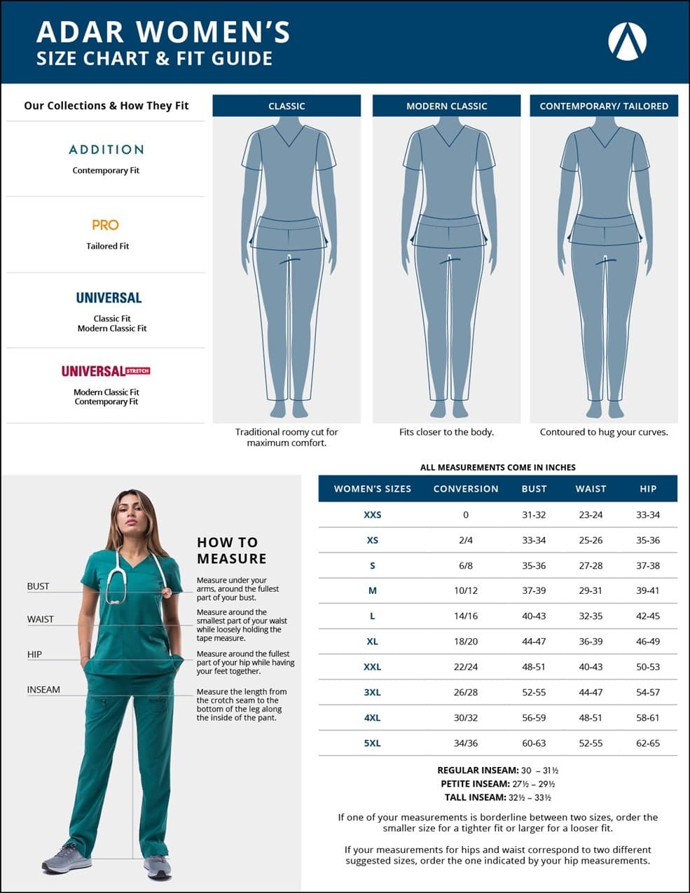 Adar Universal Women's Scrub Set - Warm-Up Scrub Jacket Elastic Pull-On Pants 6