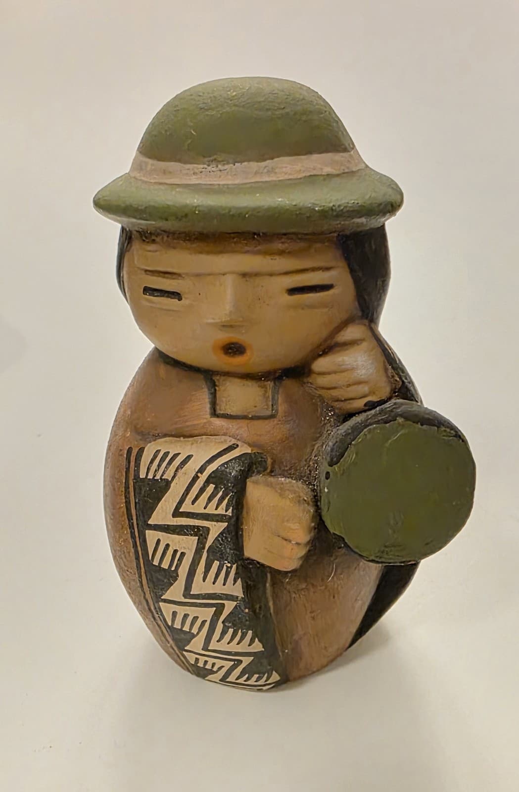 Peruvian Terra Cotta Figurine 4.5" Tall