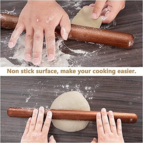 Wood Rolling Extra Long Thickened Rolling Pin for Baking, Wooden Dough Roller 3