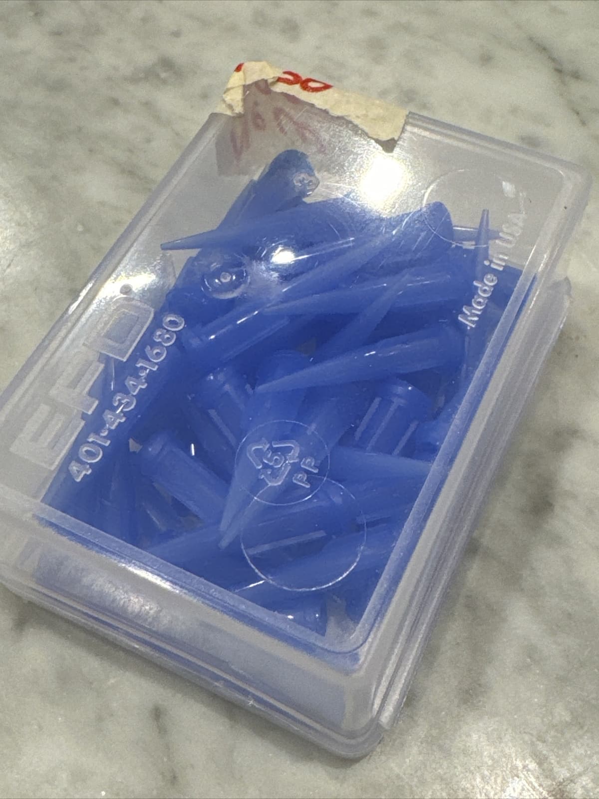 (50) Nordson EFD, Precision Tips, 7018298, 22GA  TT, .016" BLUE 3