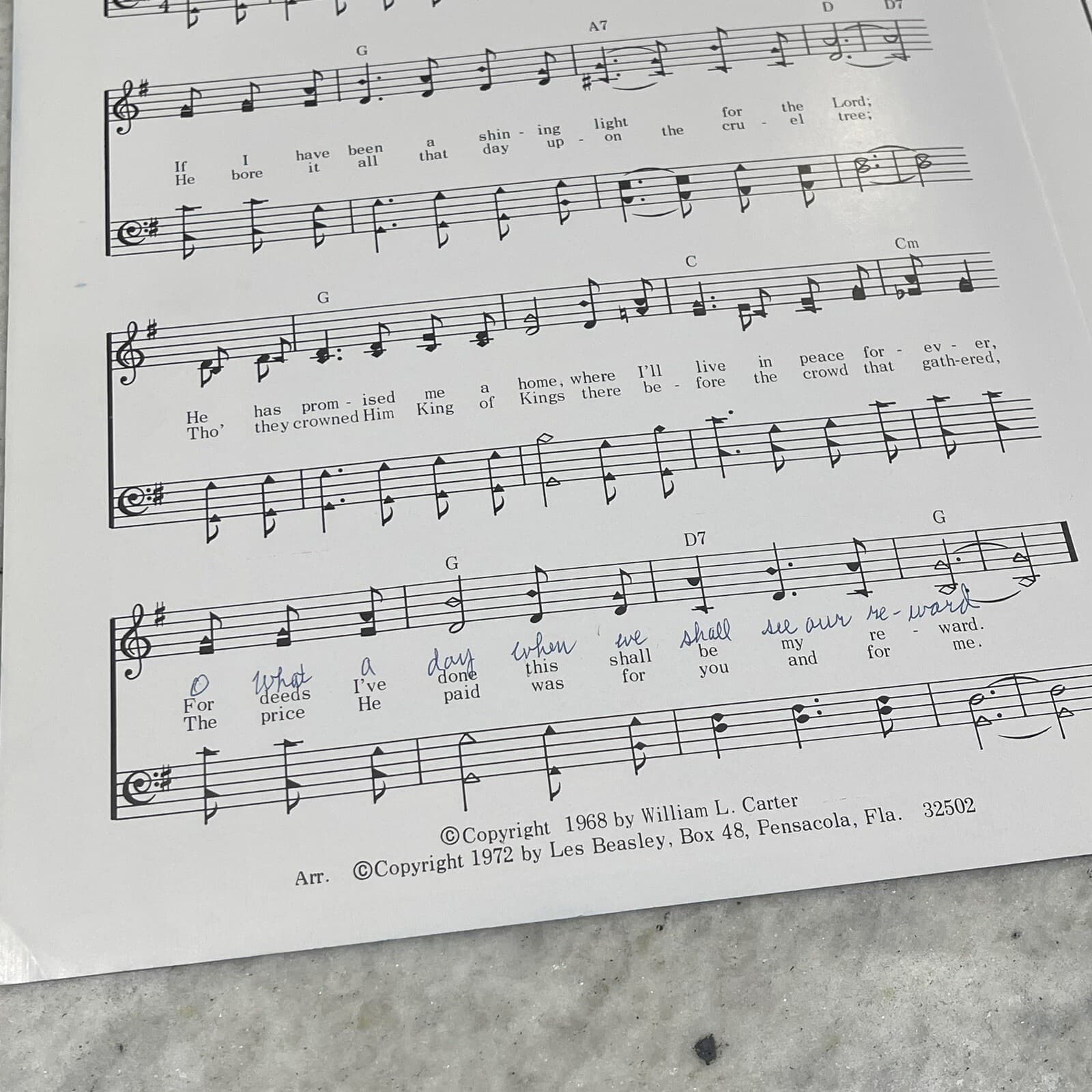 Just To Know Vintage Sheet Music William Carter 1968 Shaped Notes Beasley 1972 2