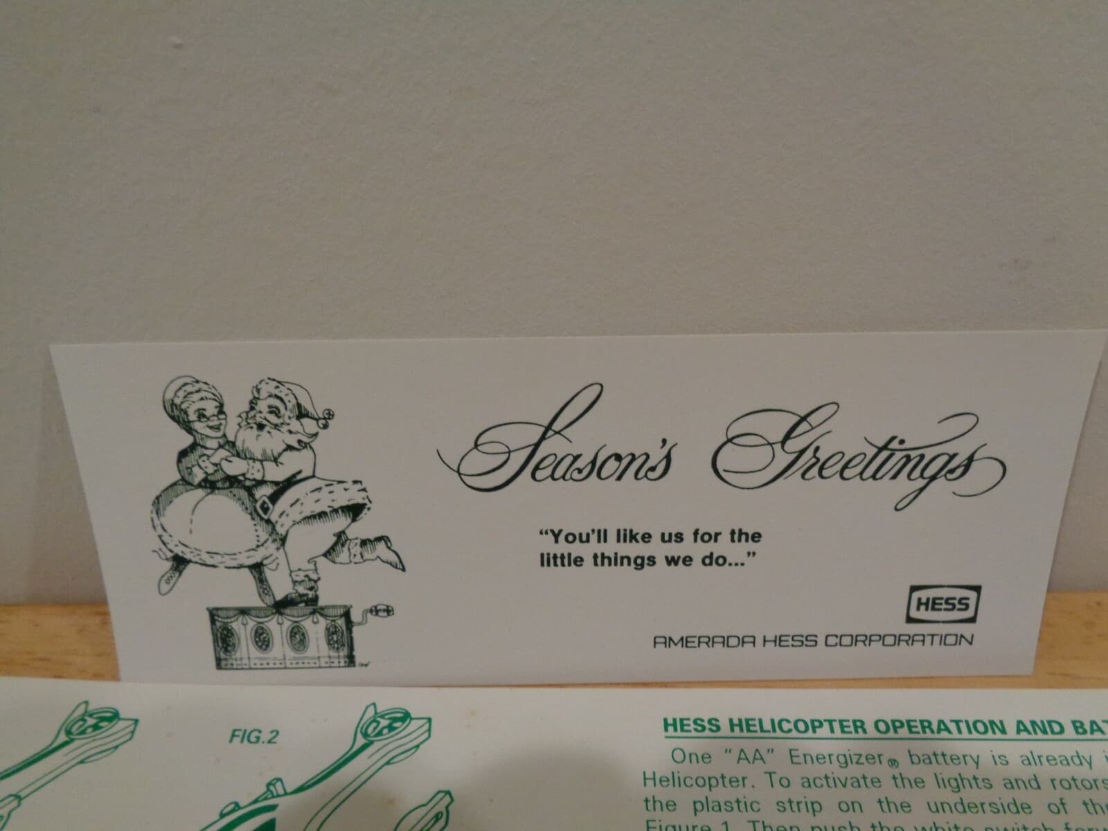 HESS OIL COMPANY 5 PIECE LOT TOY TRUCK BATTERY CARDS 92 95 99 & SEASONS GREETING 2