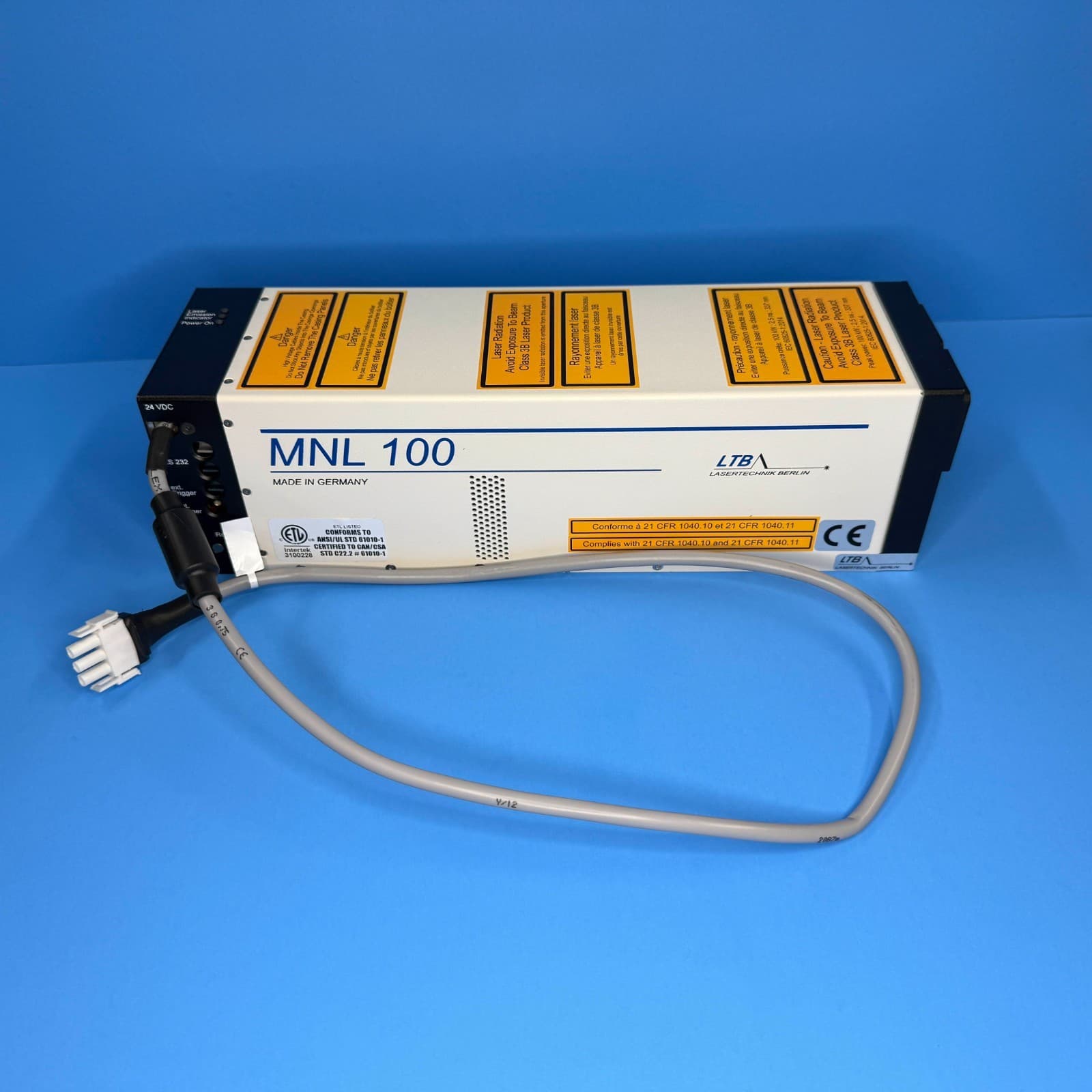 LTB Lasertechnik MNL 100 (103 PD) Mini Nitrogen Laser 100kW, 2.5 ns, 337nm 2