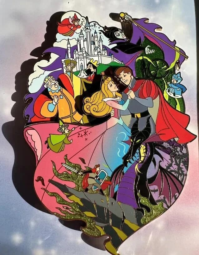 WDI MOG Disney Sleeping Beauty 65th Aurora Princess Maleficent Super Jumbo Pin 2