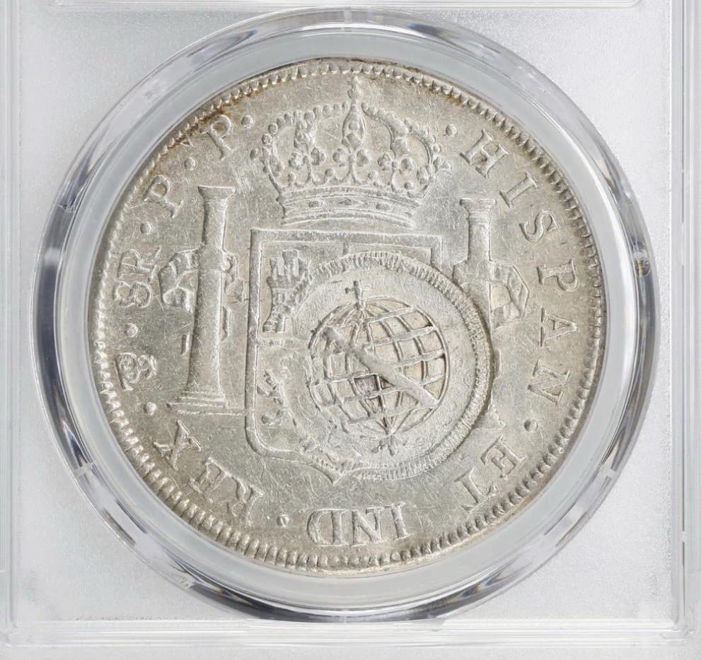 RARE 1797 8 Reales Spanish Colonial Silver Coin PCGS VF 35 Minas Gerais Brazil 2