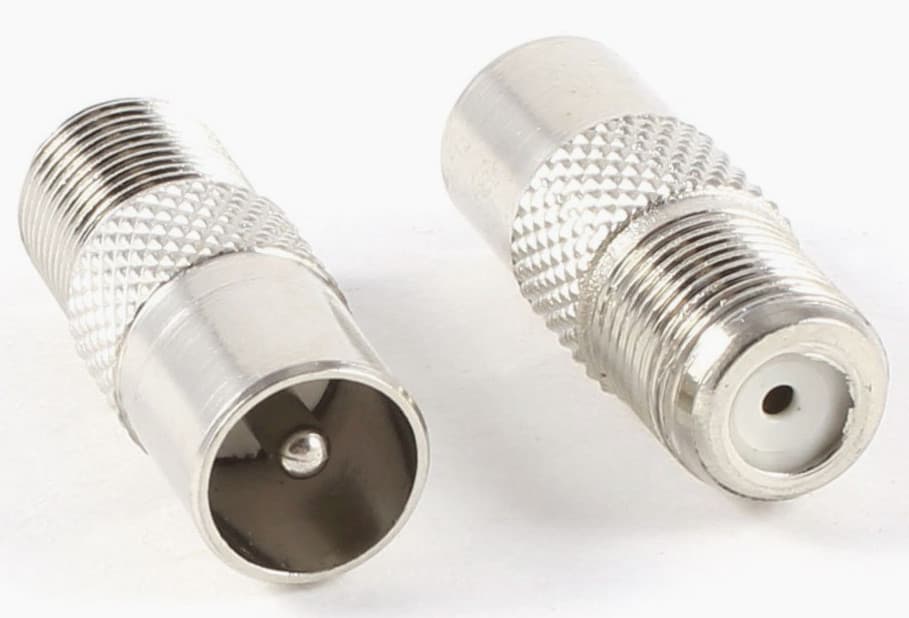 PAL Male to F Type Female Jack Adapter Coax TV Radio Antenna Converter Connector