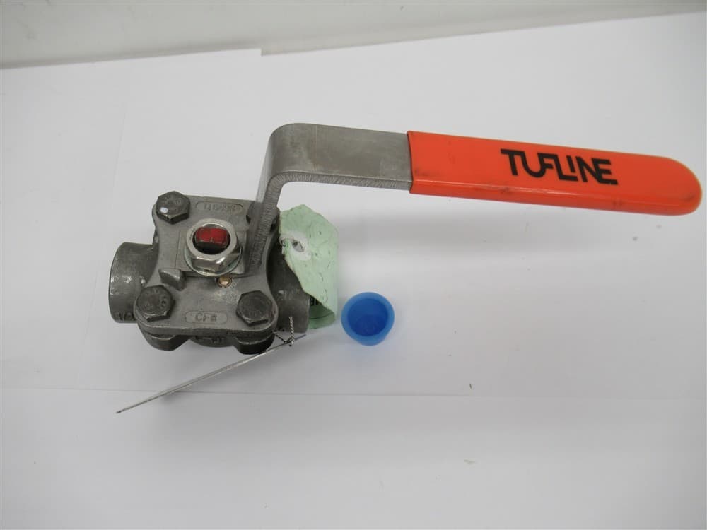 Tufline 0366 , 1" NPT Sleeved Plug Valve — 2-Way — Stainless Steel
