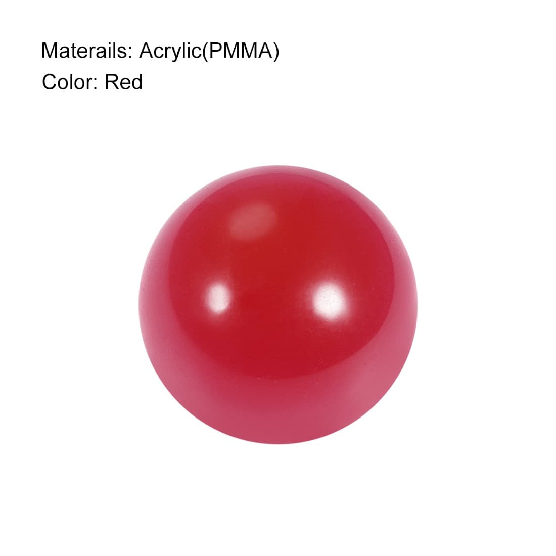 40mm Dia Acrylic Ball Red Sphere Ornament Solid Balls 1.6-Inch 3