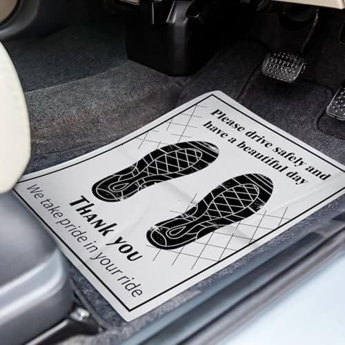 Car Paper Floor Mats,White Disposable Paper Floor Mats for Cars,Automotive Mat  5