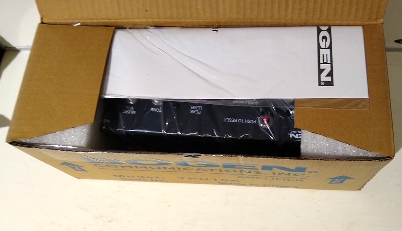 Bogen TPU15A Telephone Paging Amplifier 15 Watt 70V/25V TPU-15A 3