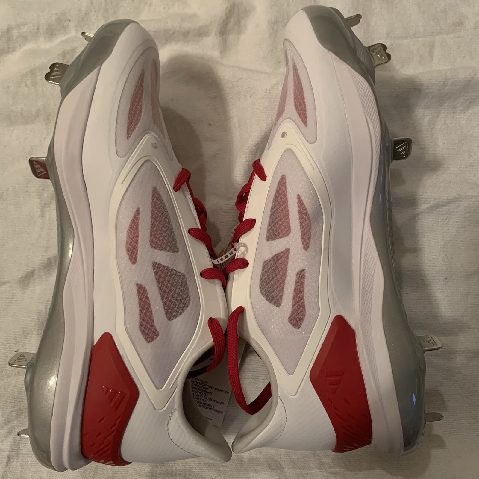 Adidas adizero Purehustle 3 Elite Metal softball Cleats WHITE |POWER RED SZ 10 2