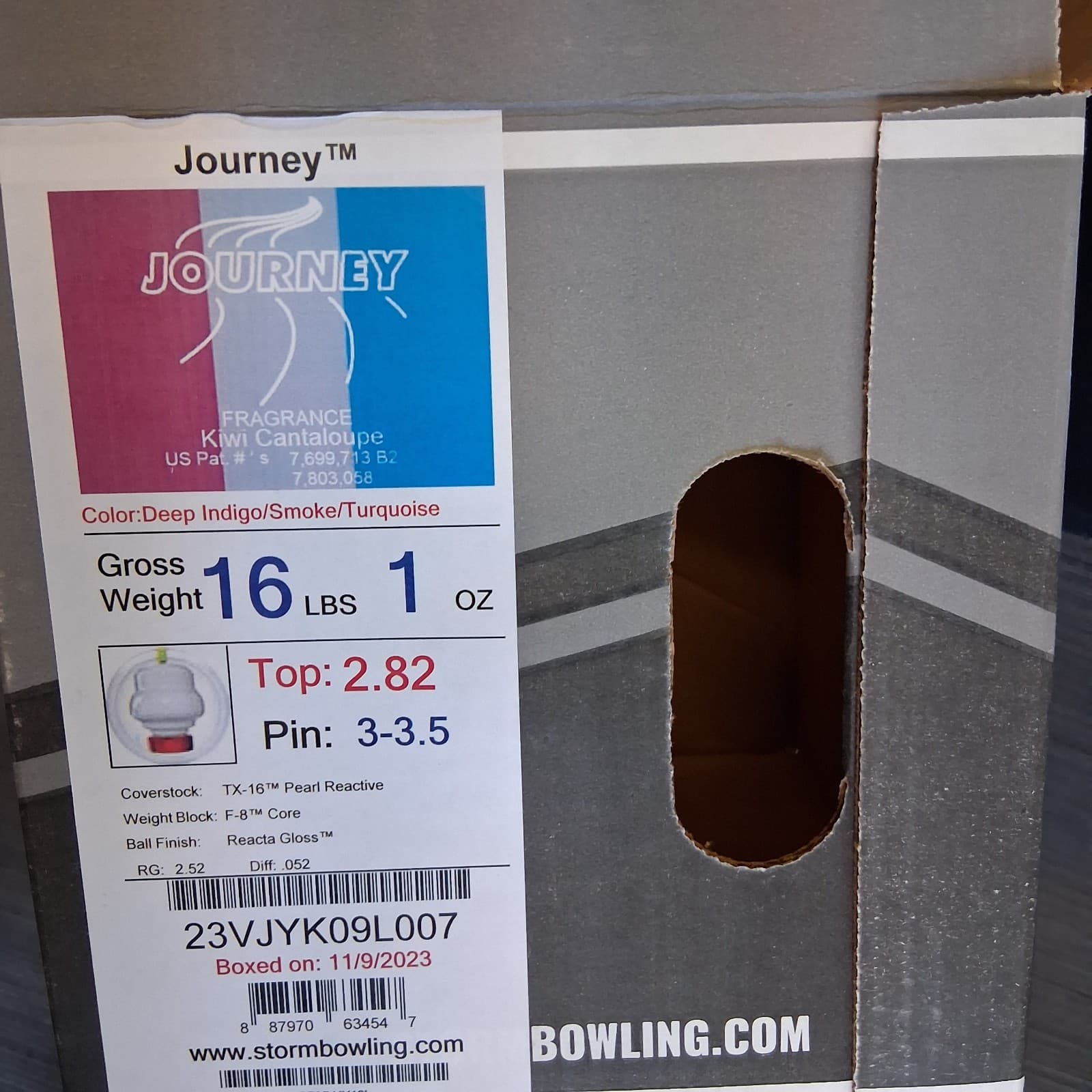 Storm Journey  bowling  ball 16 LB. 1ST QUAL new ball in the box    #007 2