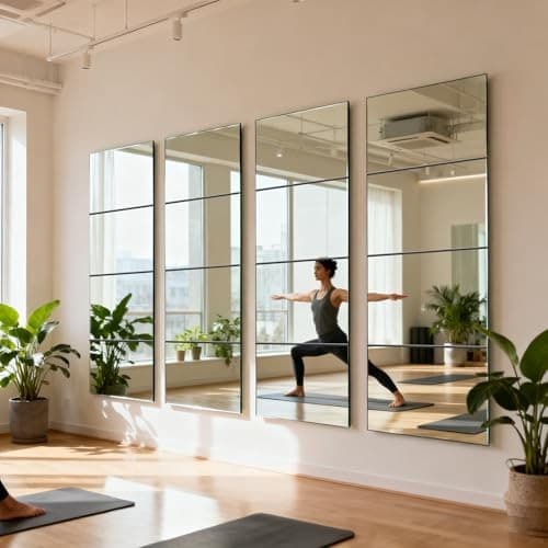 4 Pack Acrylic Mirrors for Wall,20 x 20 Inch Self Adhesive 20"X20"-4Pcs 6