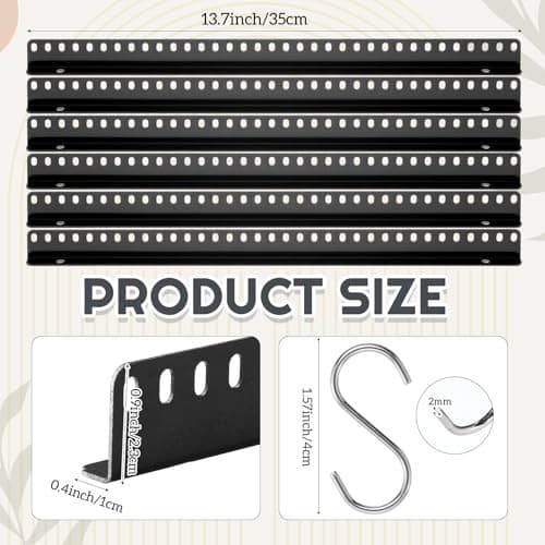 6 Pcs Fishing Lure Display Storage Racks 30 Holes Wall Mount Metal for Spinner  3