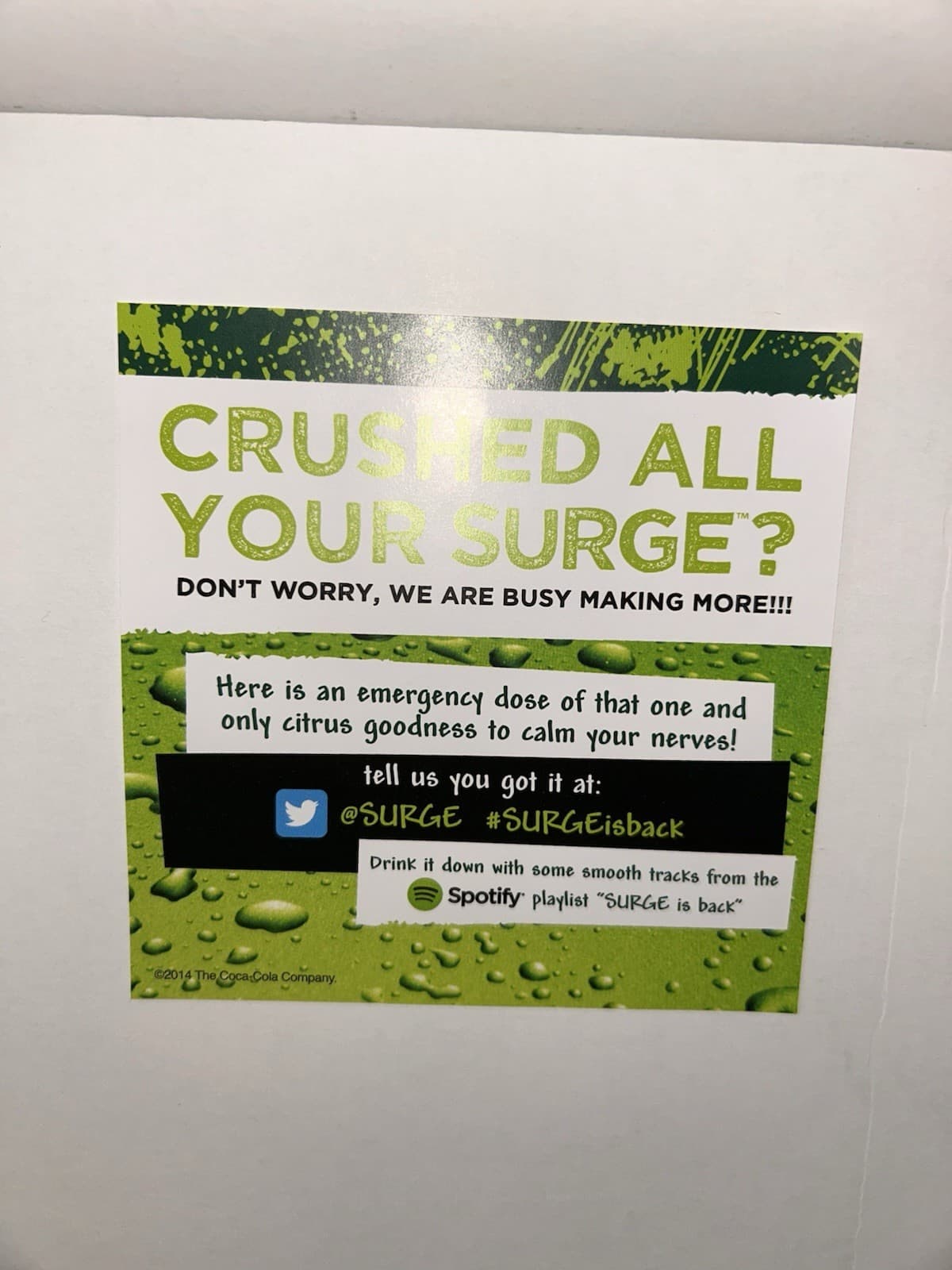 SURGE SODA SUPER FAN BOX EXTREMELY RARE  3