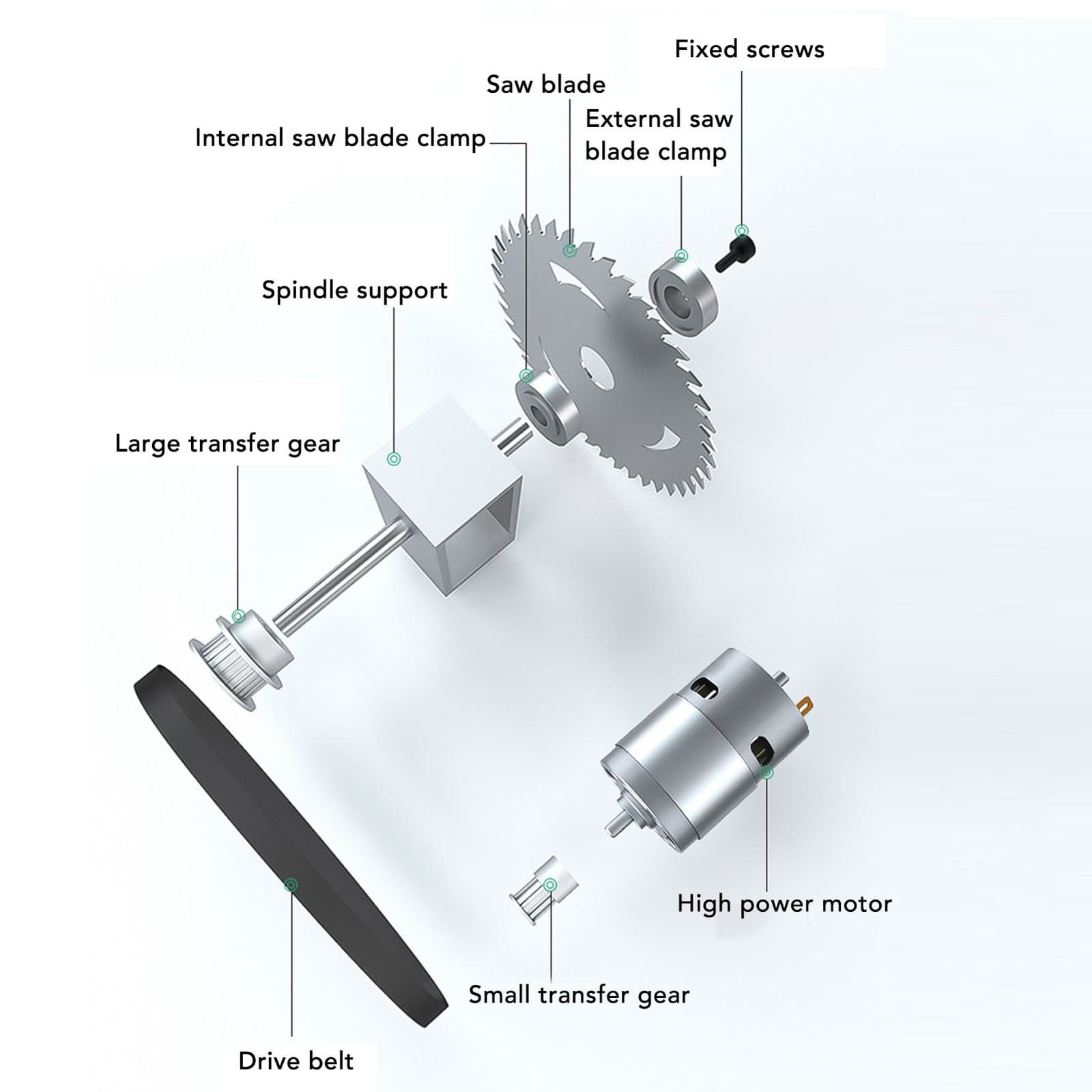 100W Mini Table Saw Speed & Angle Adjustable Desktop Electric Saw Cutter NEW 4
