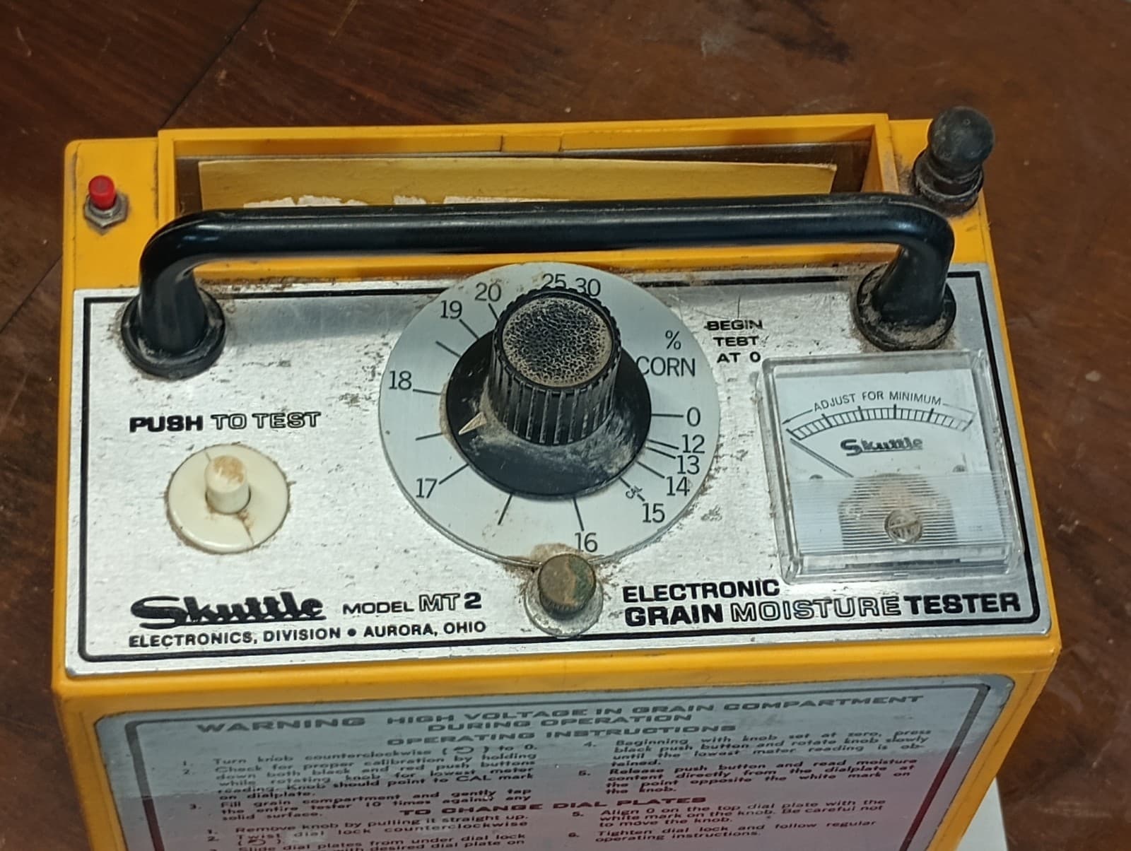 Skuttle Model MT2 Electronic Grain Moisture Tester 2