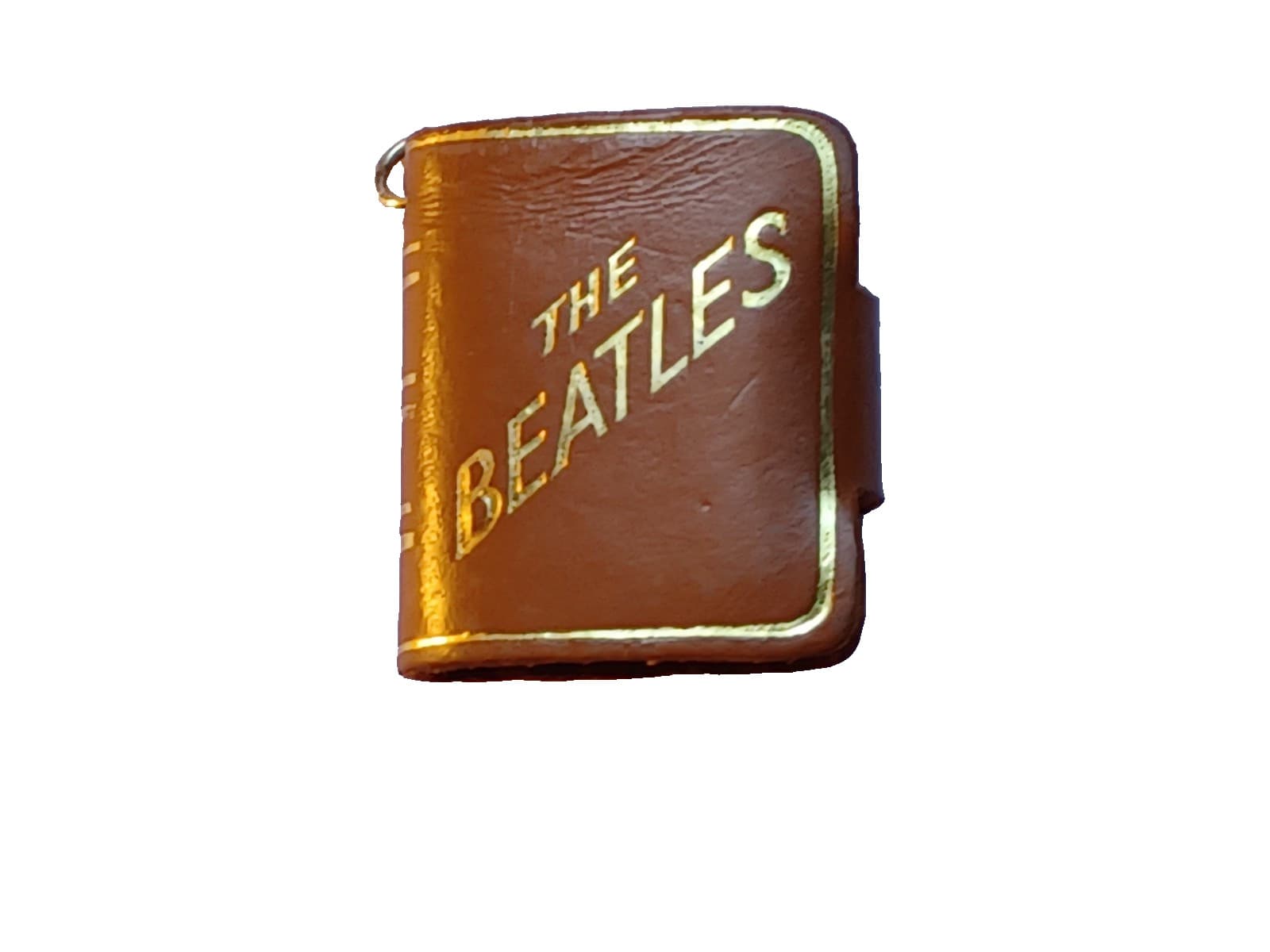 RARE 1960s BEATLES Mini Leather Photo Album Pendant 1964 60s Vintage Estate 2