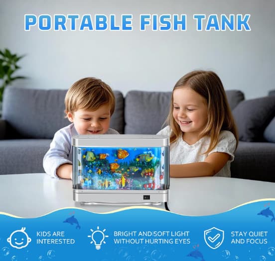 Fake Fish Tank Mini Aquarium,Artificial Tropical Fish Decorative,Fake Aquarium D 2