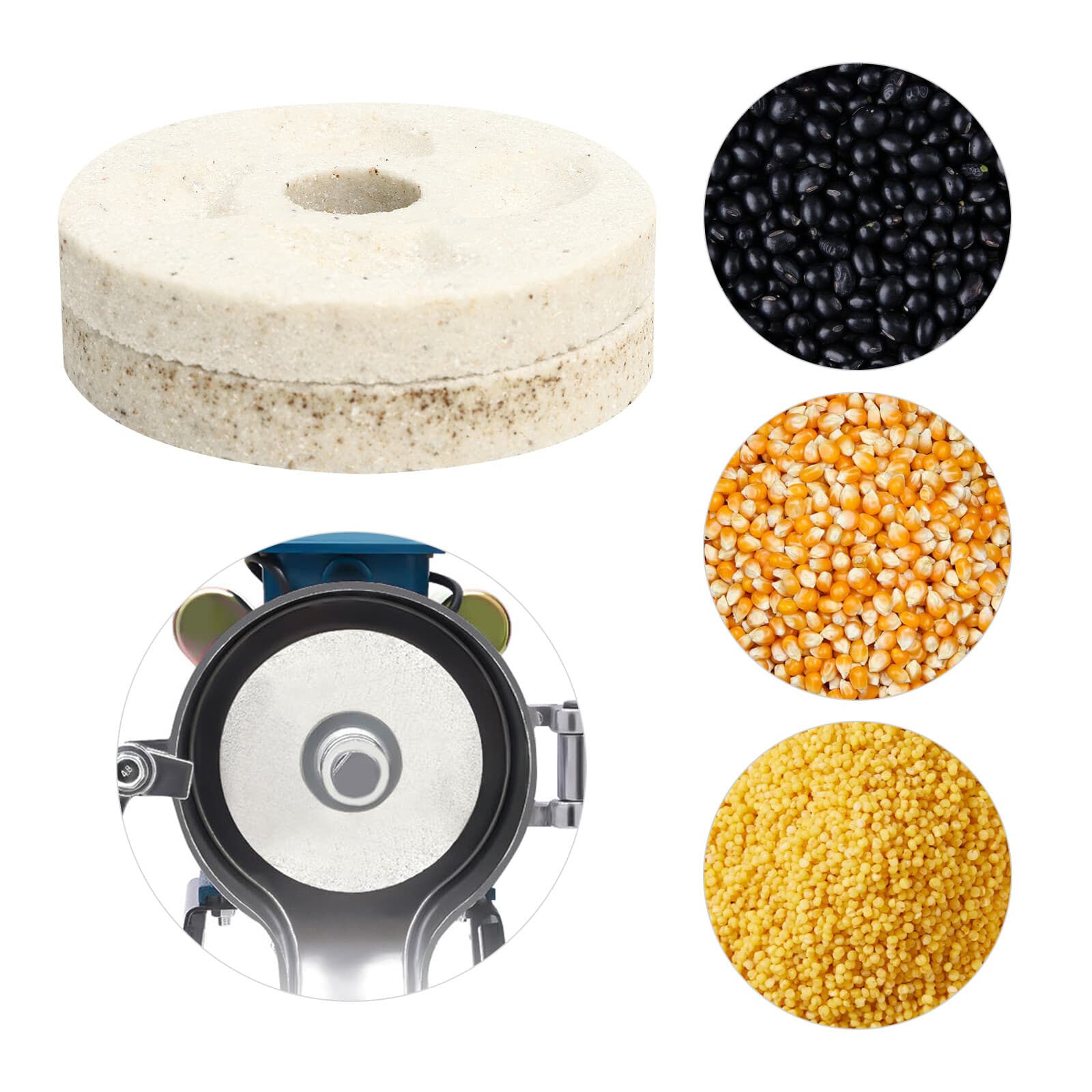 2PCS Grinding Sheets Discs for Electric Grain Mill Dry&Wet Grinder Machine NEW 4