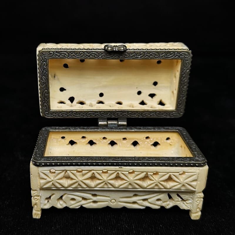 2.7 Inch Chinese Asia Hand Carved Turtle Jewelry box Decoration Gift Collection 5