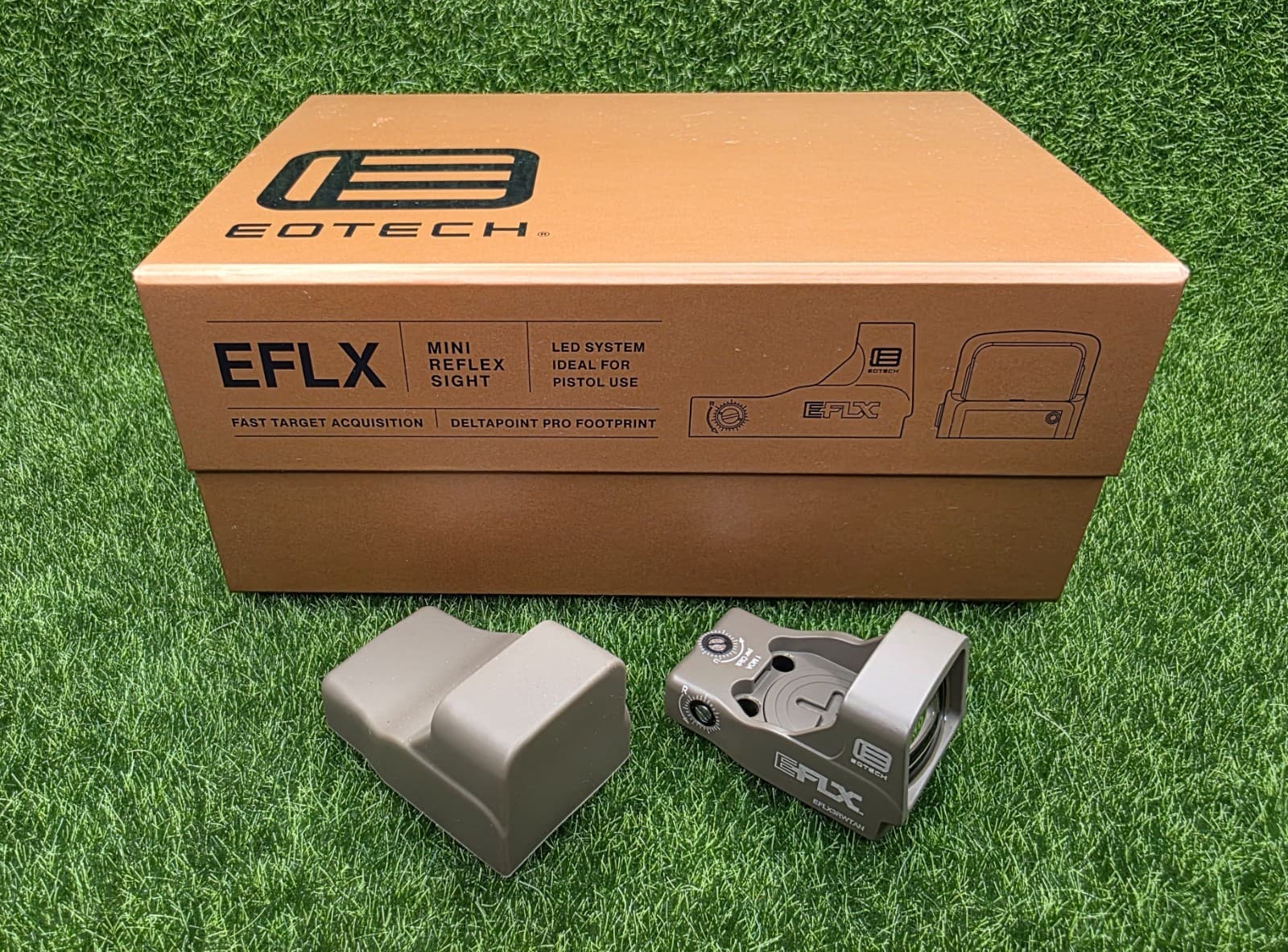 EOTech EFLX Mini Reflex Sight with 3 MOA Red Dot Reticle, Tan #EFLX3RWTAN