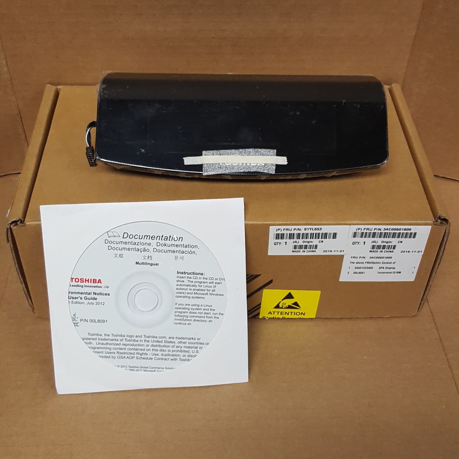 Toshiba 6200 Black Digital Customer Display Kit Toshiba fc2555 -Open Box-