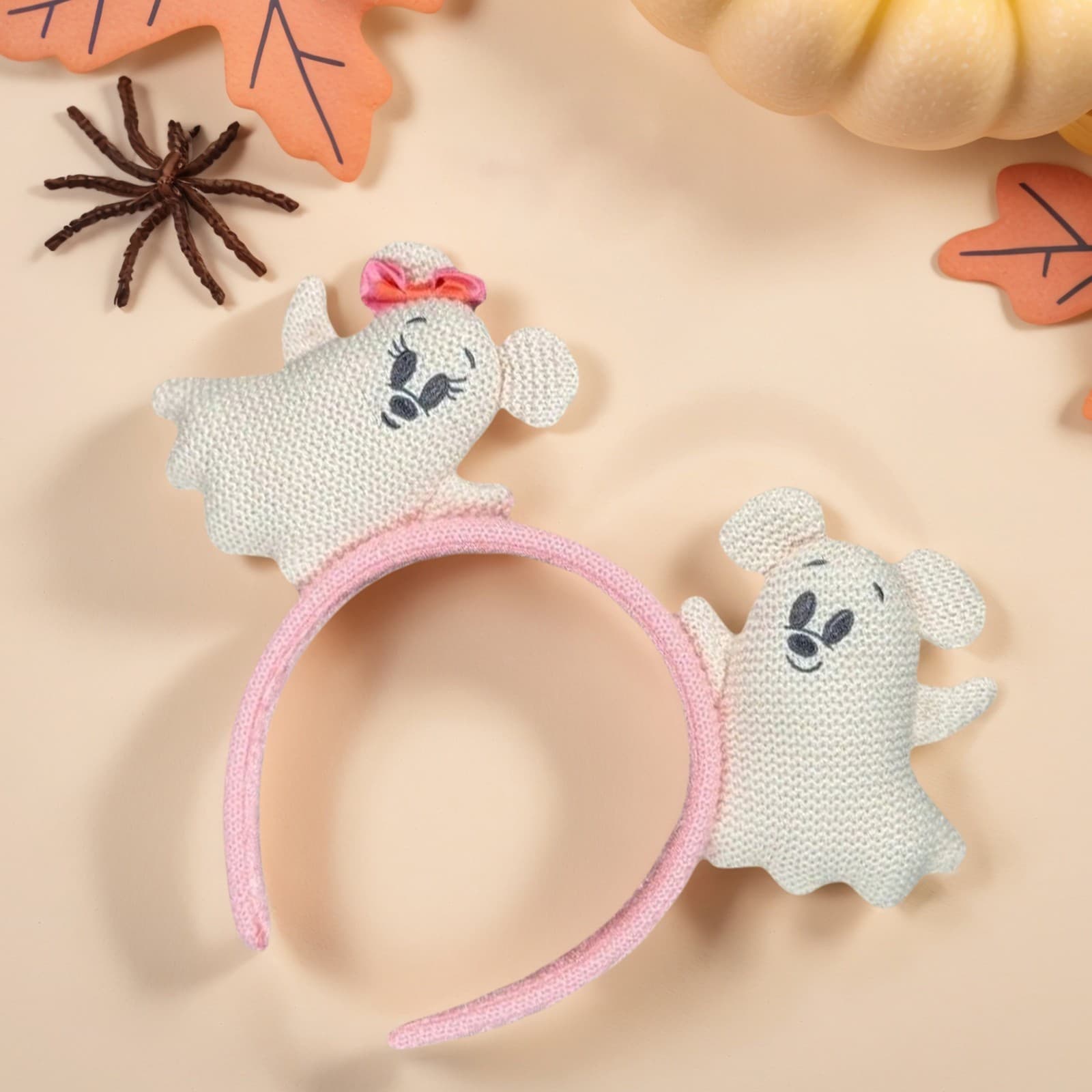 2025 Disney Parks Halloween Ghost Mickey And Minnie Mouse Ear Headband NEW 4